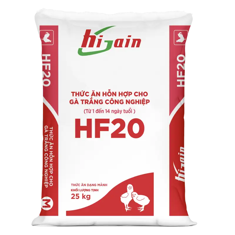 Thức ăn hỗn hợp cho gà trắng công nghiệp (HF20)