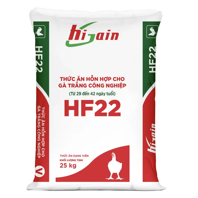 Thức ăn hỗn hợp cho gà trắng công nghiệp (HF22)