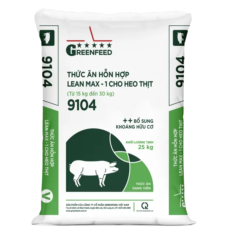 Thức ăn hỗn hợp LEAN MAX - 1 cho heo thịt (9104)