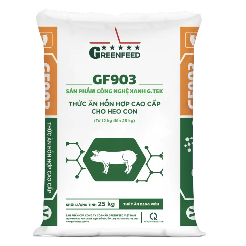 Thức ăn hỗn hợp cao cấp cho heo con GF903 – giai đoạn 50 kg | GREENFEED GF903 premium mixed feed for piglets, 50 kg stage