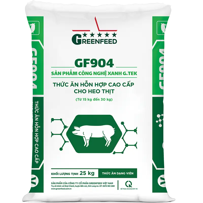 Thức ăn hỗn hợp cao cấp cho heo thịt GF904 – giai đoạn 85 kg | GREENFEED GF904 high quality mixed feed for porkers, 85 kg stage