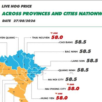 On August 27, 2026, pork prices recorded a slight decrease