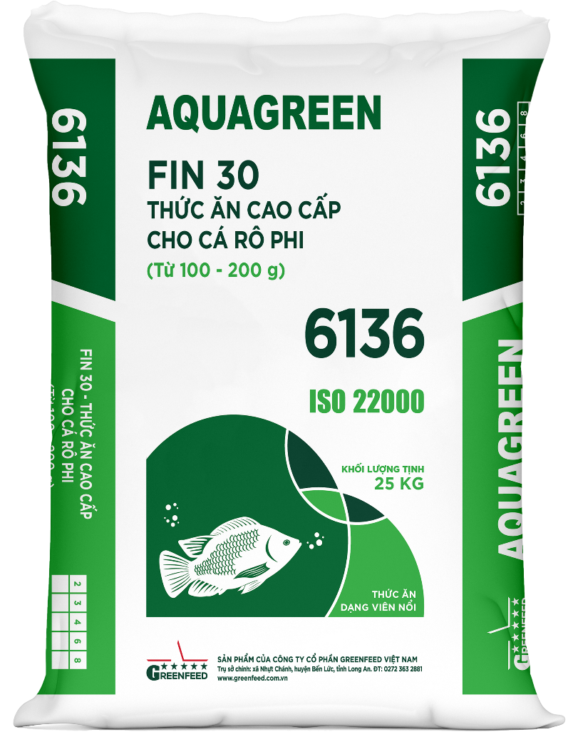 Hình 06: Thức ăn cao cấp cho cá rô phi của GREENFEED