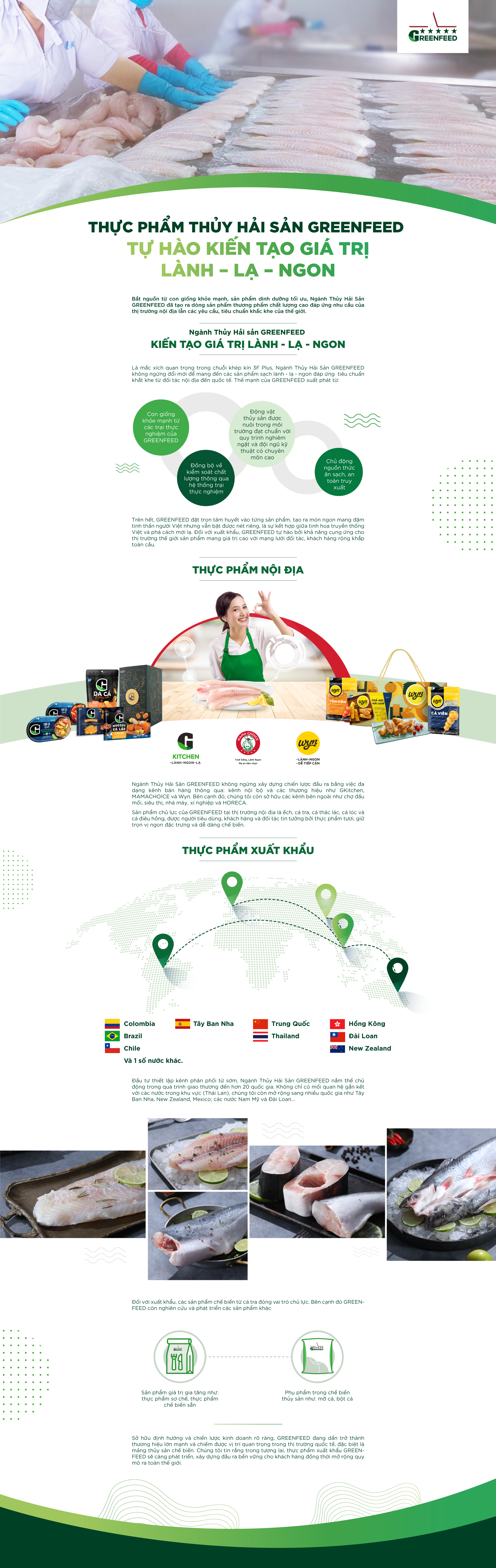 Thực phẩm Thủy Hải Sản GREENFEED tự hào kiến tạo giá trị lành - lạ - ngon