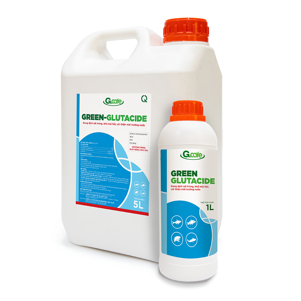 Hình 01: Sản phẩm diệt khuẩn, kiểm soát tảo GREEN-GLUTACIDE