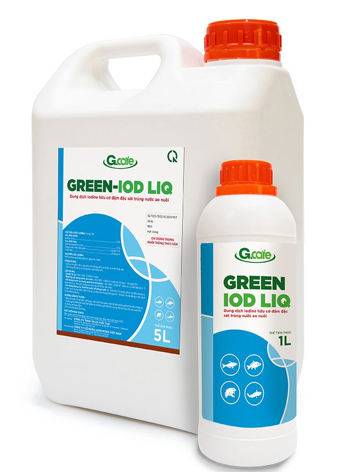 GREEN-IOD LIQ sát khuẩn nước ao ương cá tra