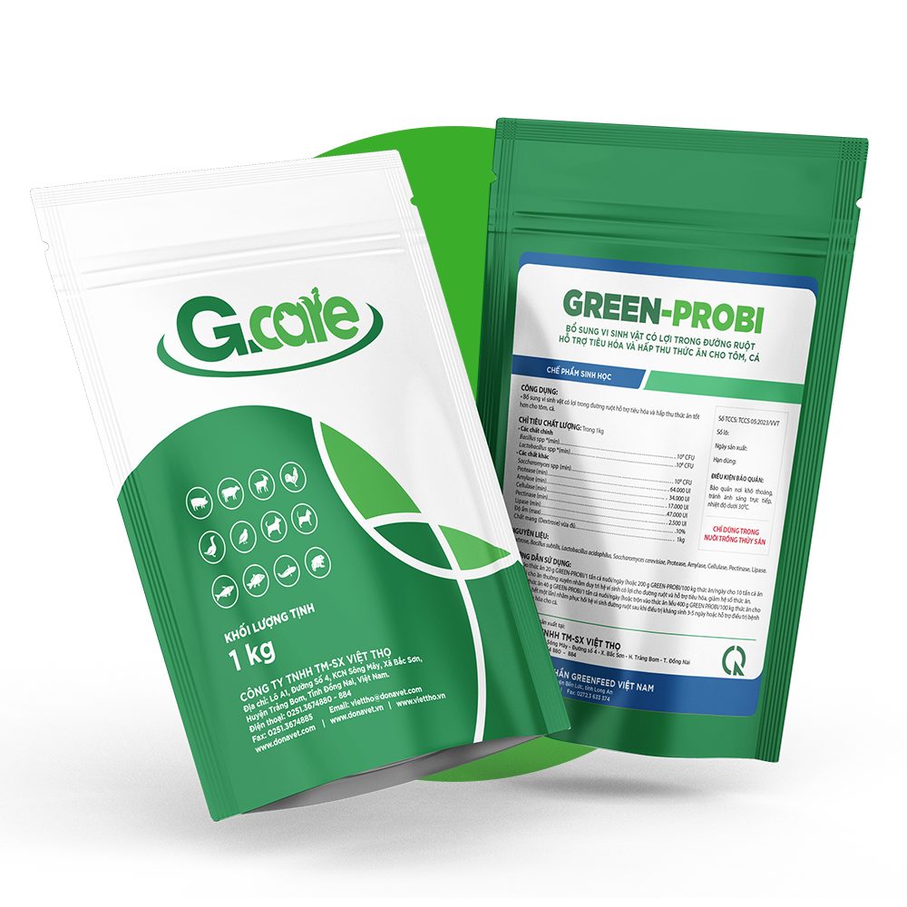 GREEN-PROBI men vi sinh bổ sung vào thức ăn cho cá tra giống