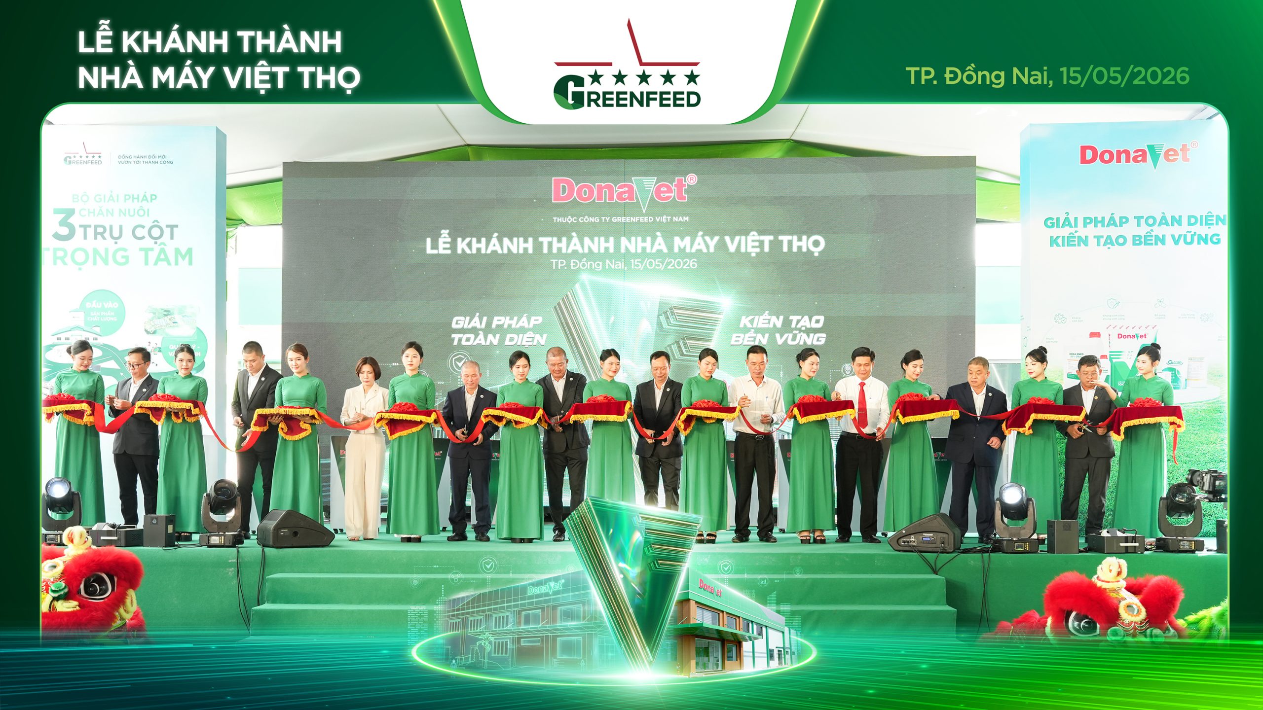 LỄ KHÁNH THÀNH NHÀ MÁY VIỆT THỌ, ĐÁNH DẤU CỘT MỐC QUAN TRỌNG TRÊN HÀNH TRÌNH HƯỚNG ĐẾN HỆ SINH THÁI CHĂN NUÔI XANH, LÀNH VÀ BỀN VỮNG