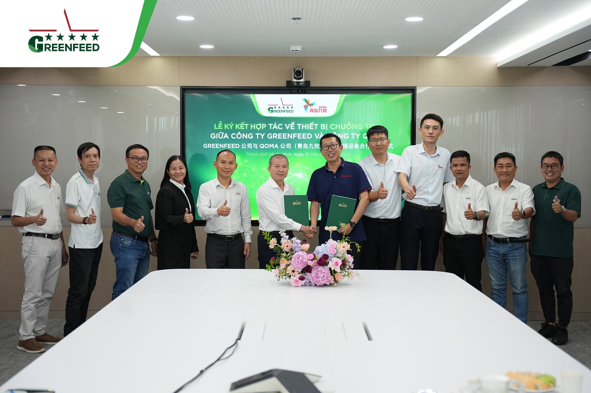 GREENFEED VÀ QOMA CHÍNH THỨC THIẾT LẬP QUAN HỆ HỢP TÁC TRONG LĨNH VỰC THIẾT BỊ CHUỒNG TRẠI
